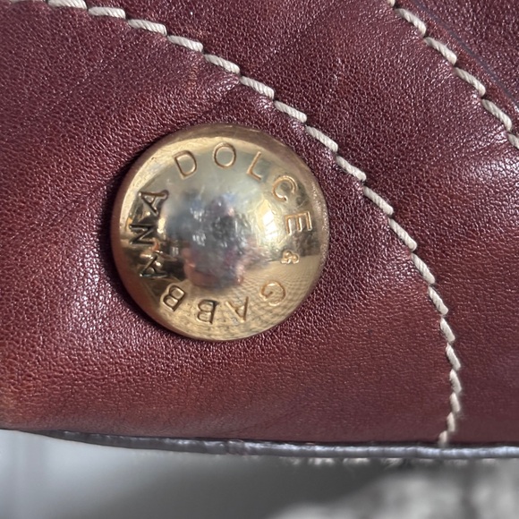 Vintage Authenticated 1990’s Dolce & Gabbana D Ring Calf Skin Satchel - Picture 5 of 16